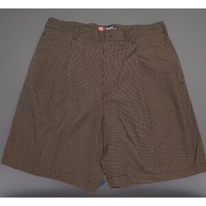 Vintage Ralph Lauren Chaps Shorts Men's 34 Black Gold Gingham Grid Chino Preppy